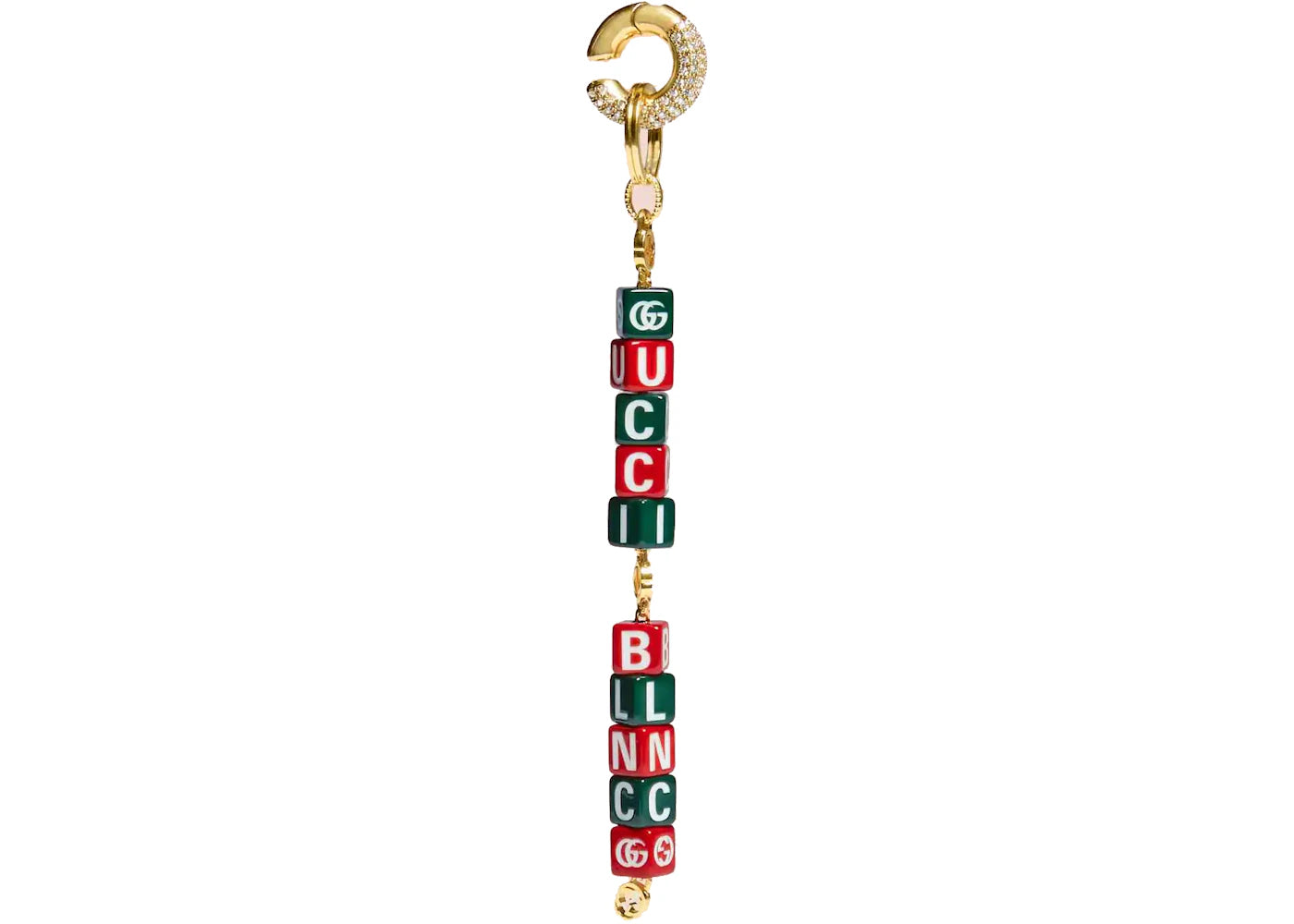 Gucci x Balenciaga The Hacker Project Single Earring With Symbols Green/Red