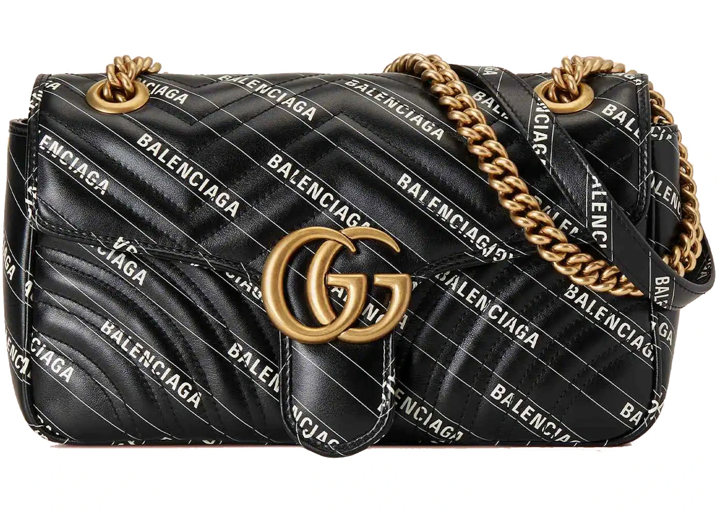 Gucci x Balenciaga The Hacker Project Small GG Marmont Bag Black