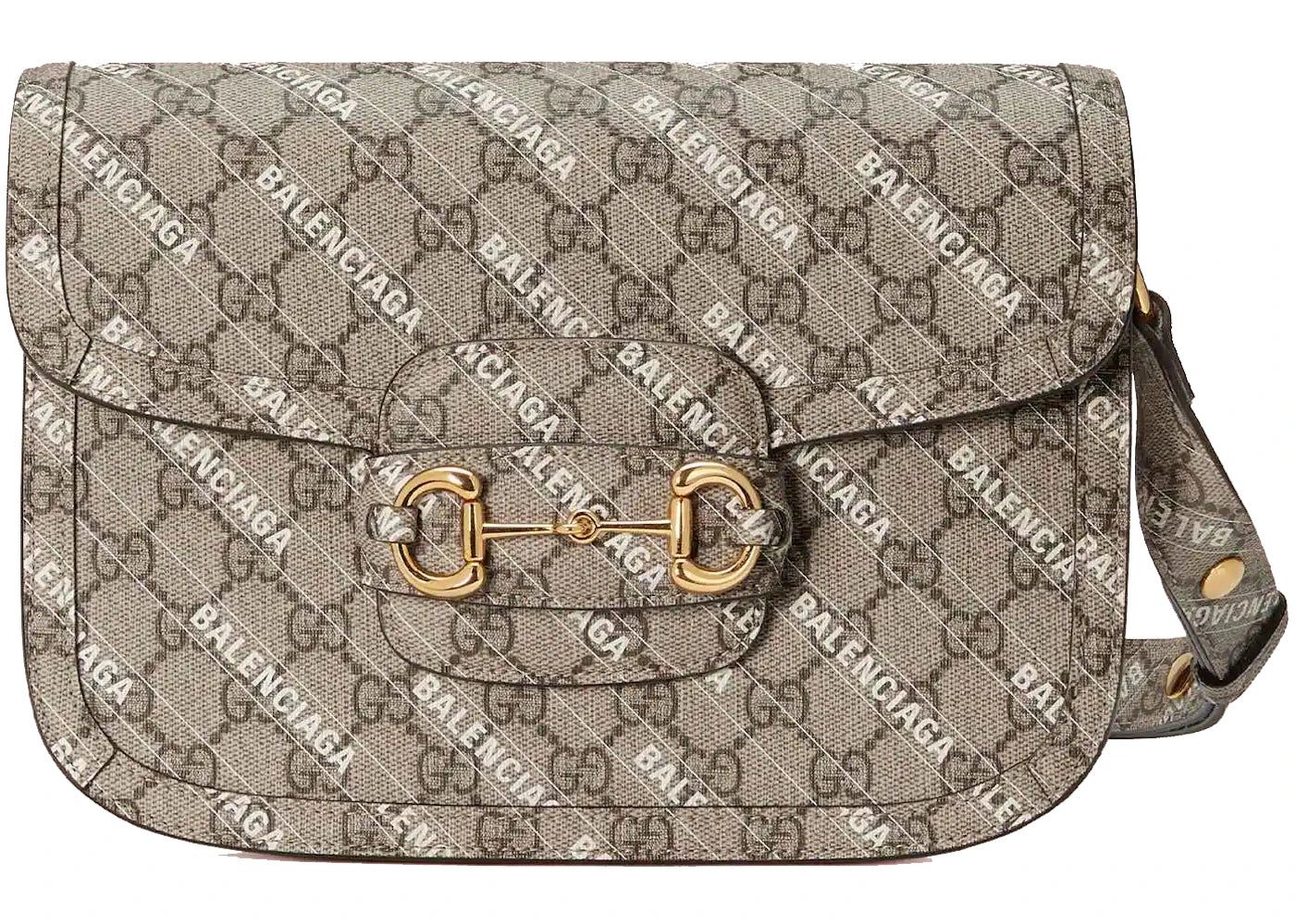 Gucci x Balenciaga The Hacker Project Small Gucci Horsebit 1955 Beige/Ebony