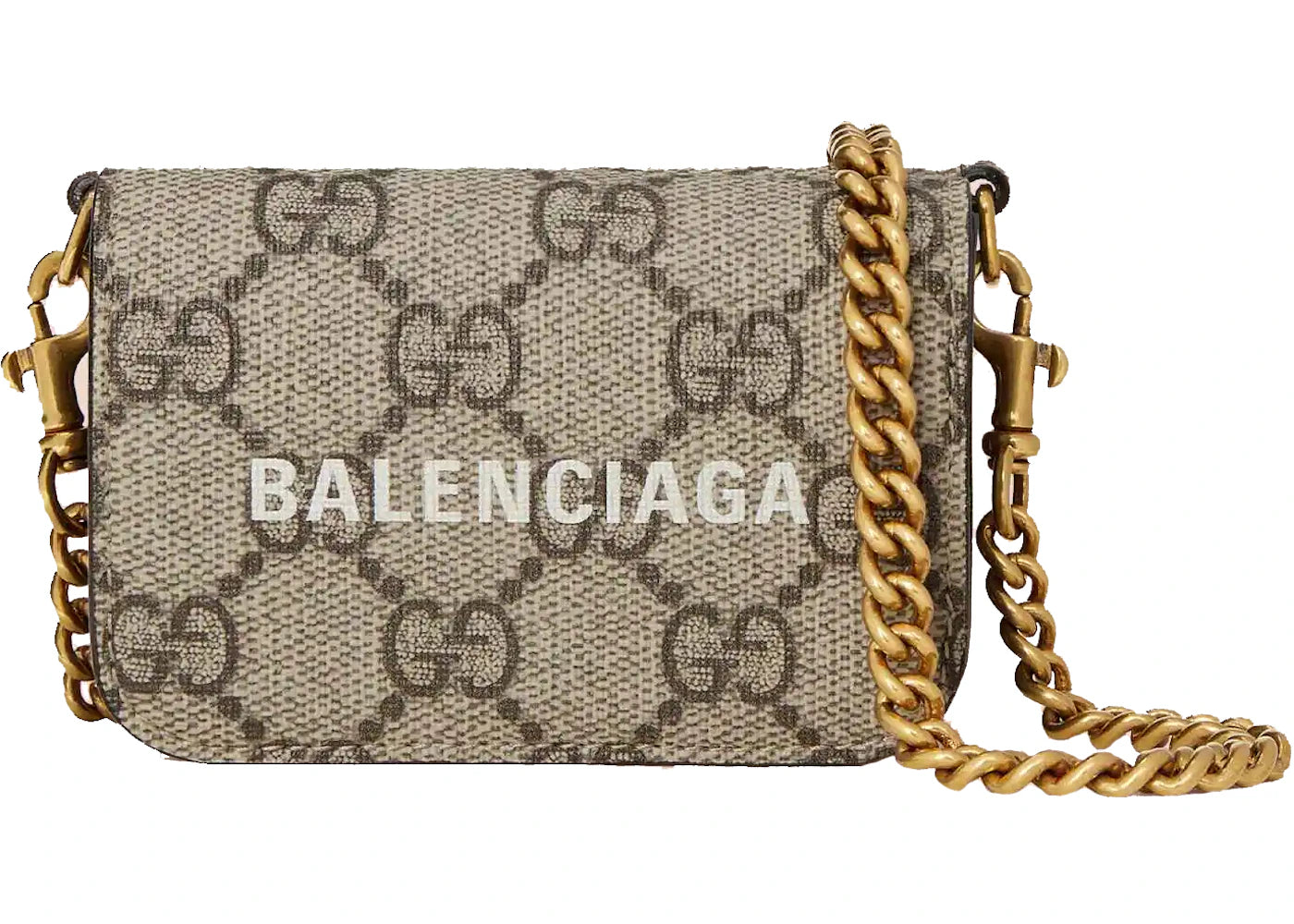 Gucci x Balenciaga The Hacker Project Wallet with Chain Beige/Ebony