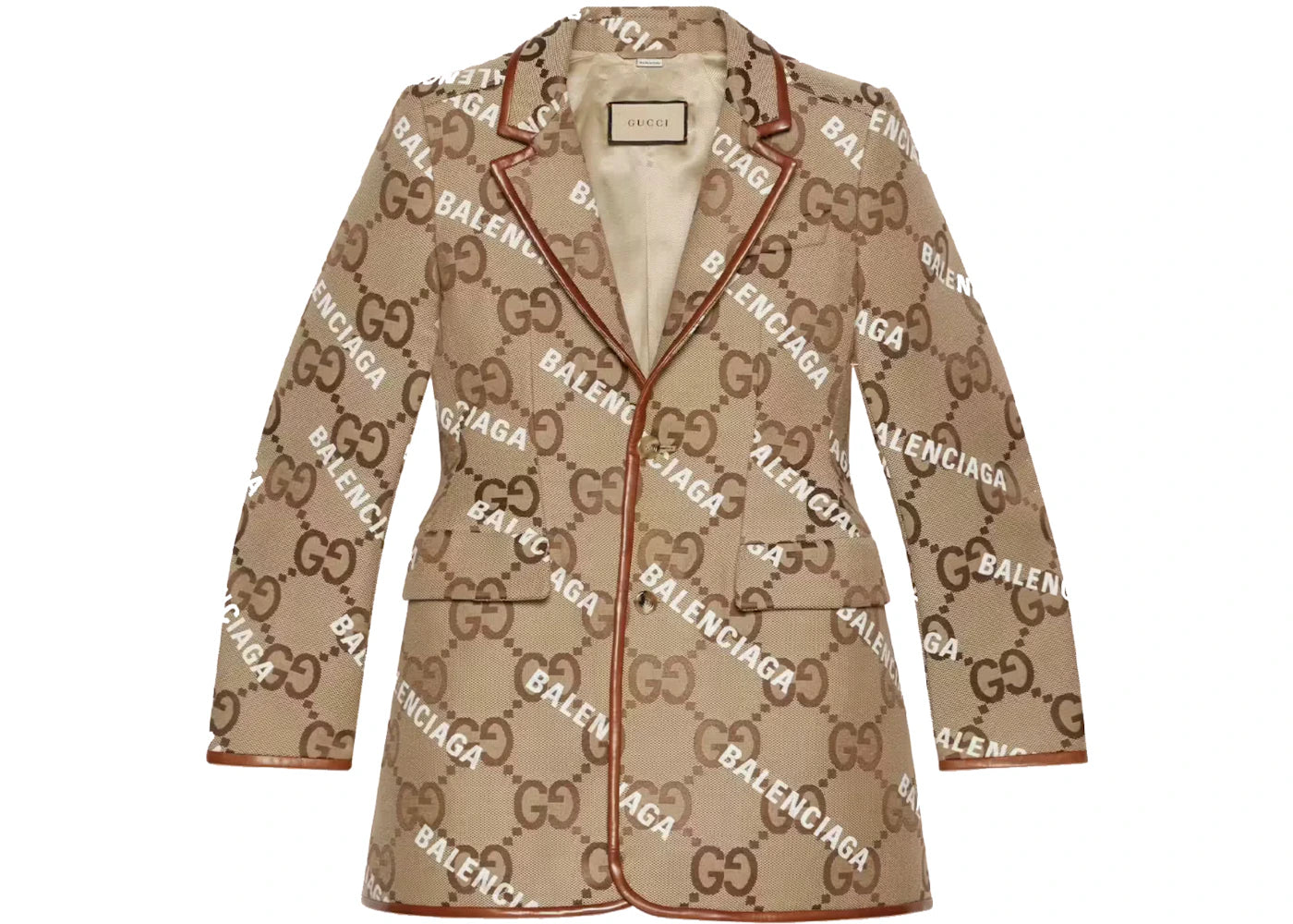 Gucci x Balenciaga The Hacker Project Jumbo GG Men Jacket Beige/Ebony