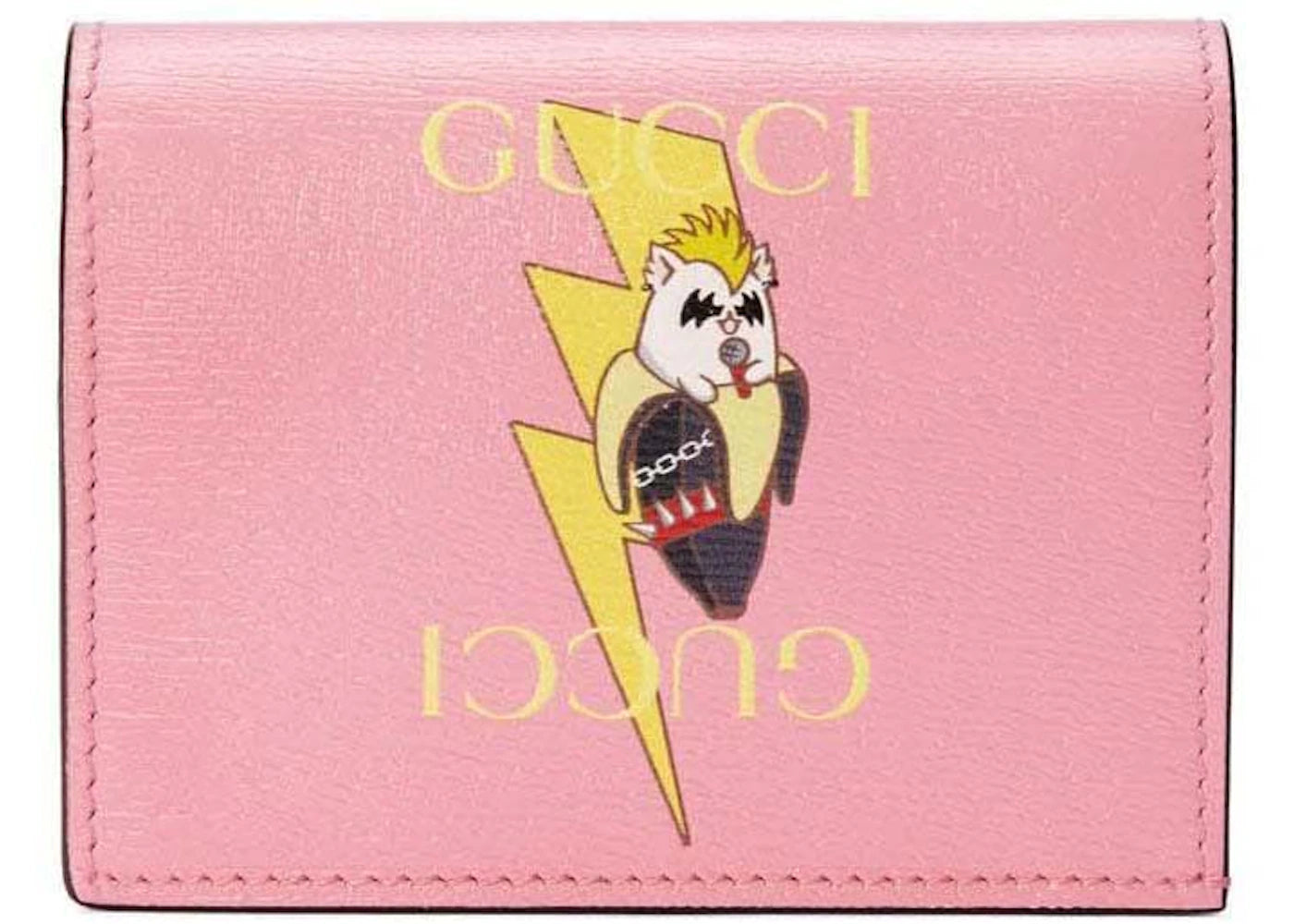 Gucci x Banana Print Card Case Pink