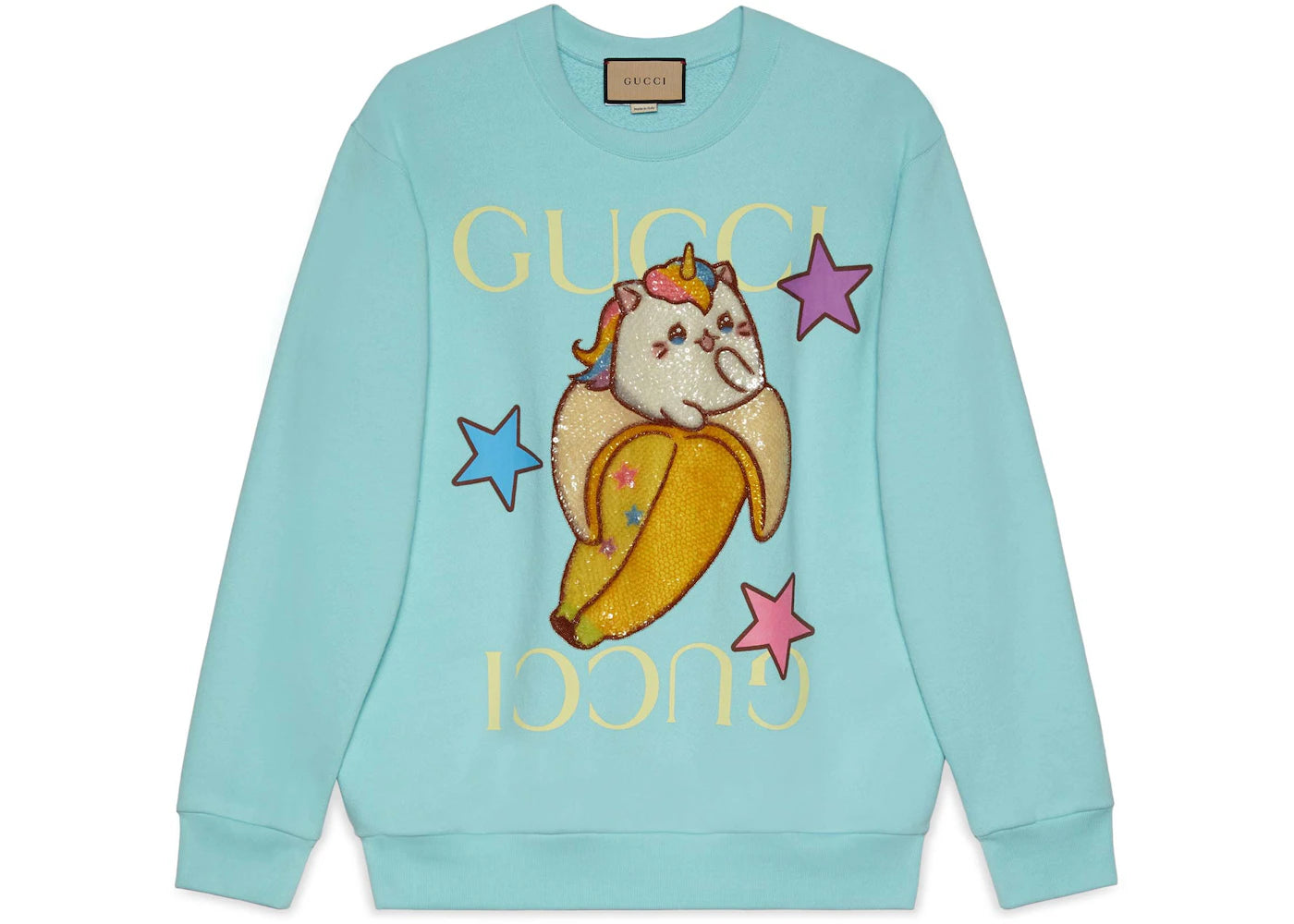 Gucci x Bananya Printed Sweatshirt Blue