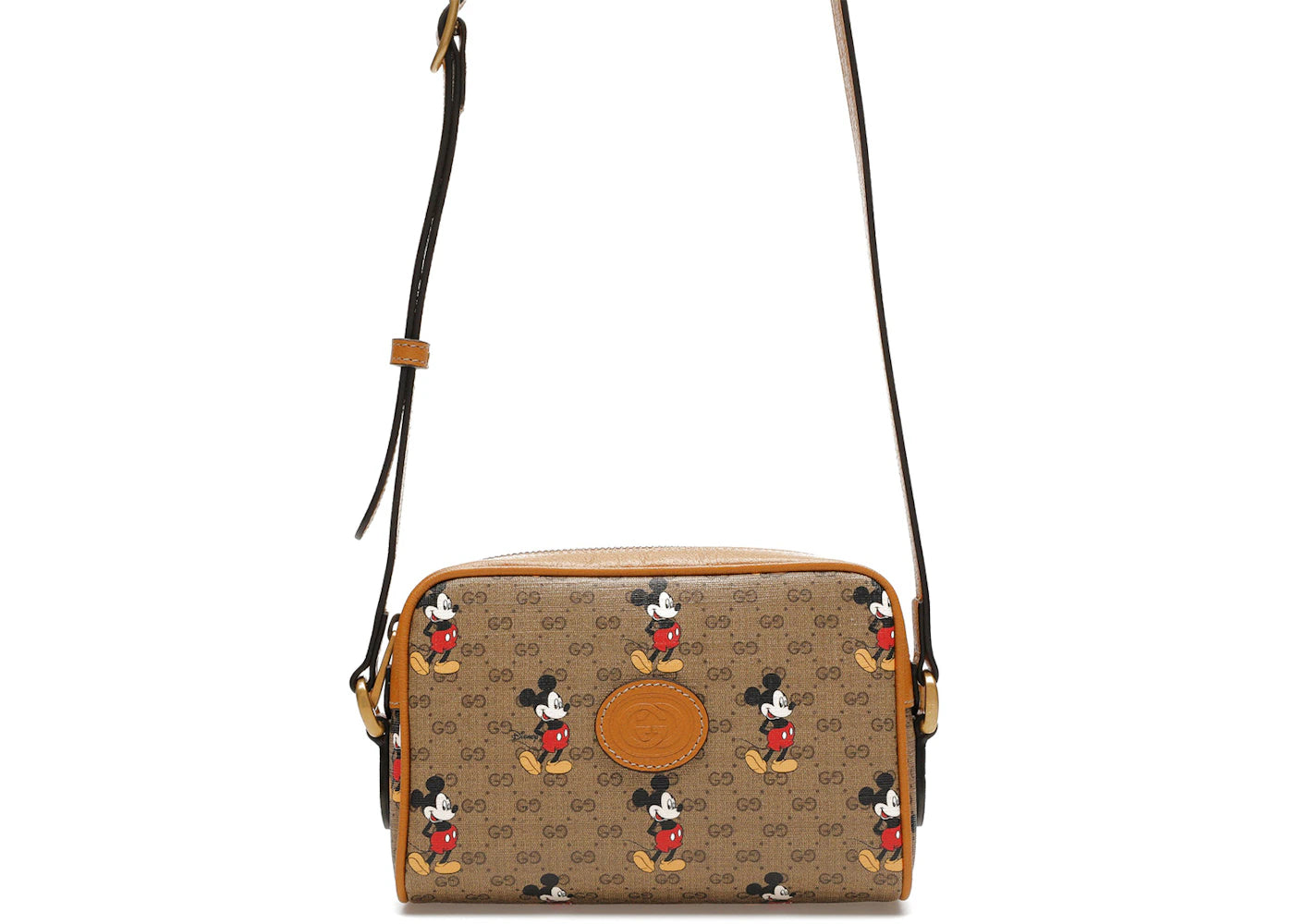 Gucci x Disney Mickey Mouse Crossbody Bag Brown