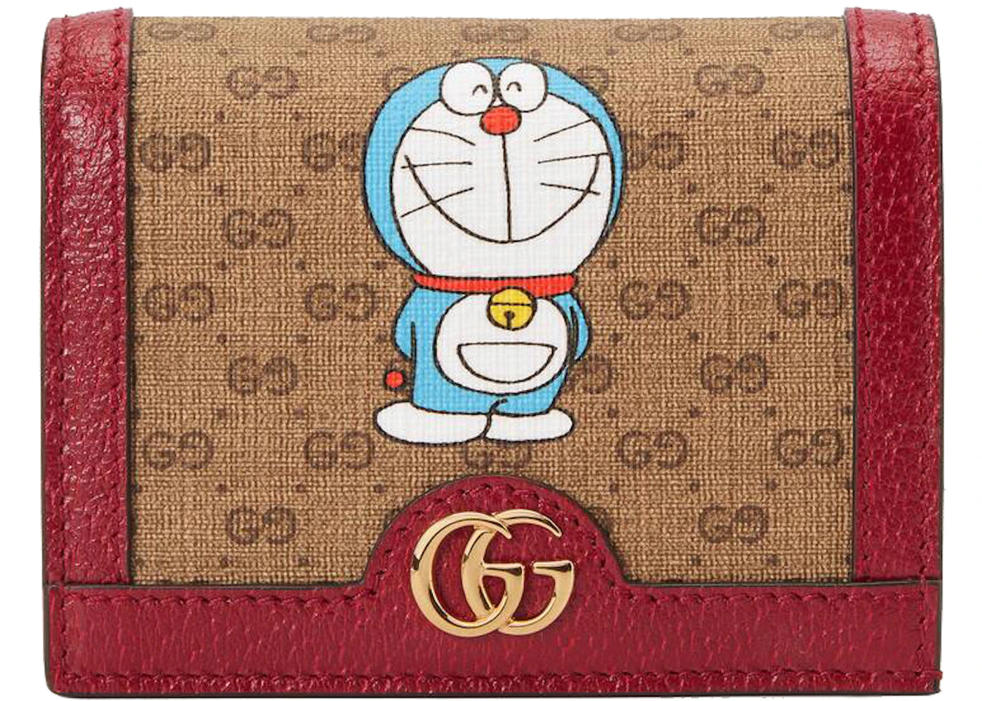 Gucci x Doraemon Card Case Ebony/Beige
