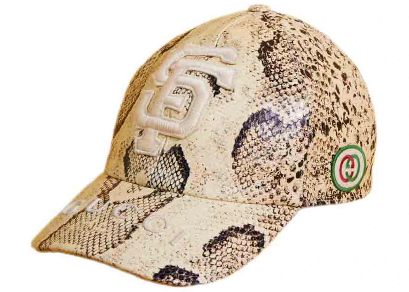 Gucci x MLB 2022 Printed Baseball Hat with Giants Patch Printed Leather