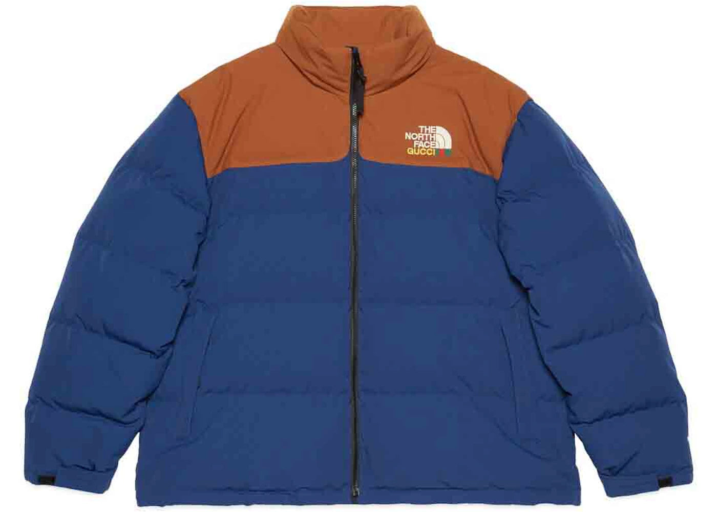 Gucci x The North Face Down Jacket Blue/Brown