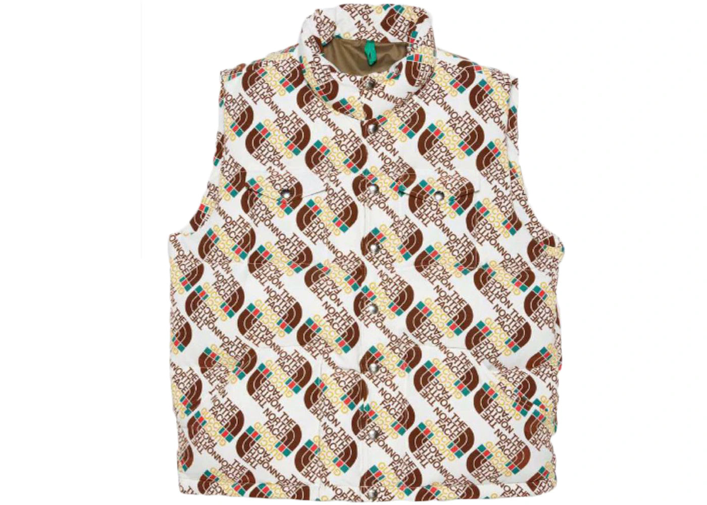 Gucci x The North Face Down Vest Brown/Beige