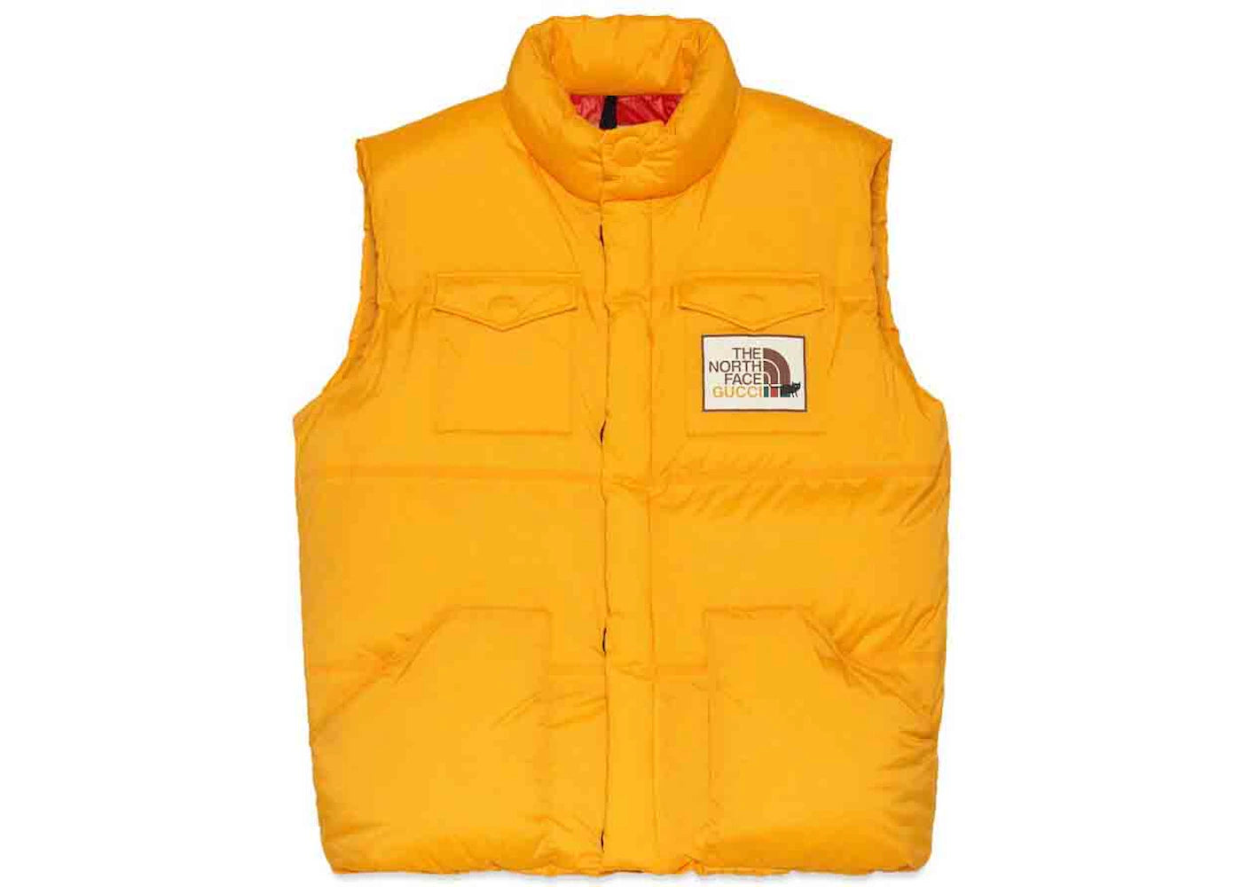 Gucci x The North Face Down Vest Yellow