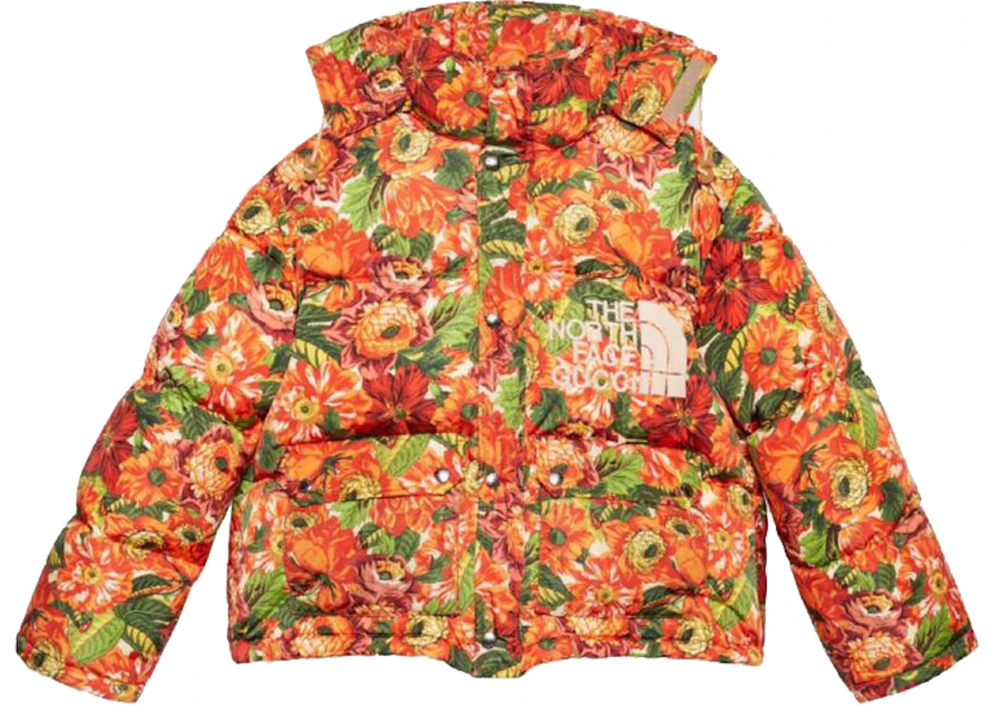 Gucci x The North Face Nylon Bomber Jacket Orange Multi