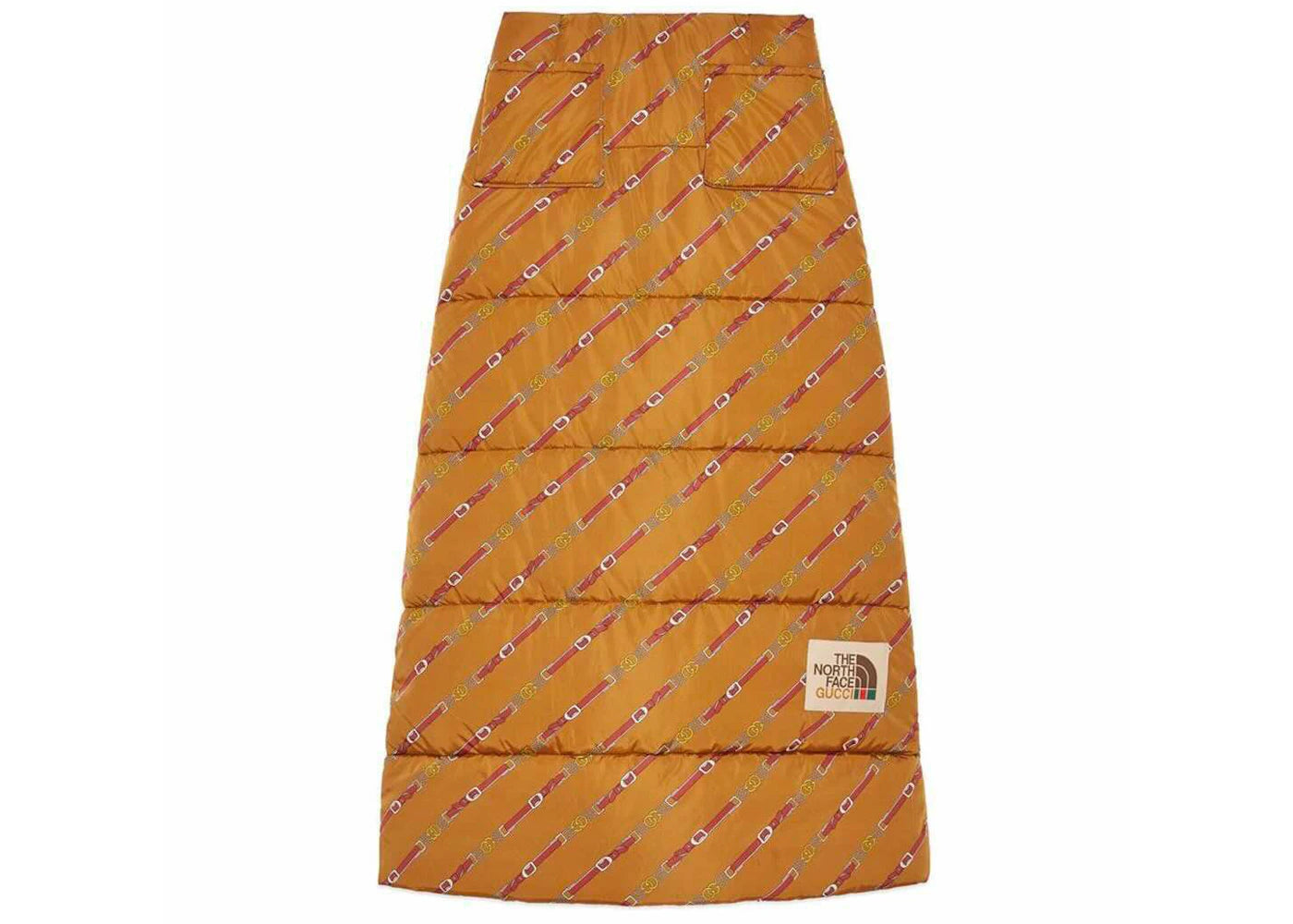 Gucci x The North Face Nylon Skirt Cognac