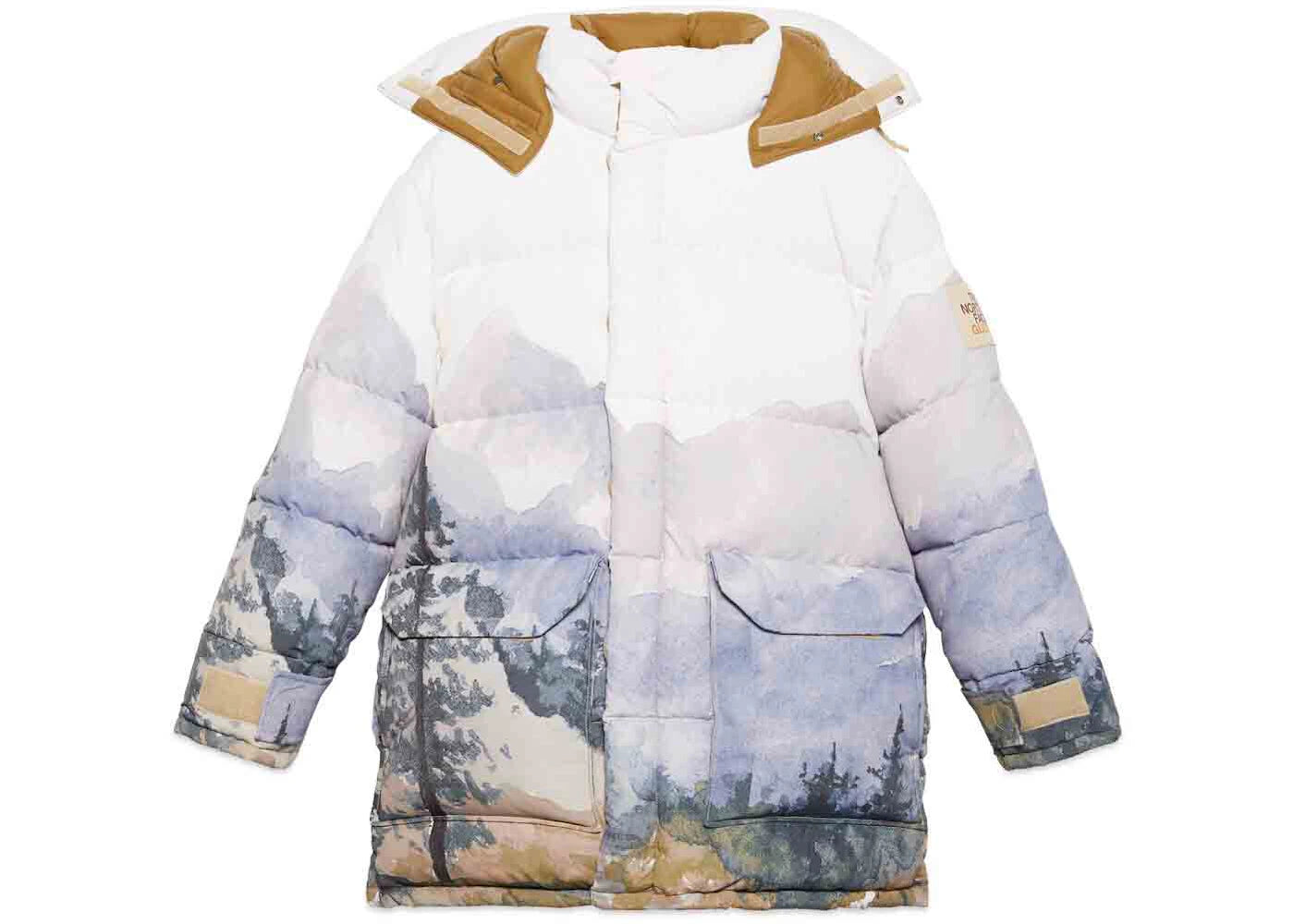 Gucci x The North Face Padded Jacket Trail Print