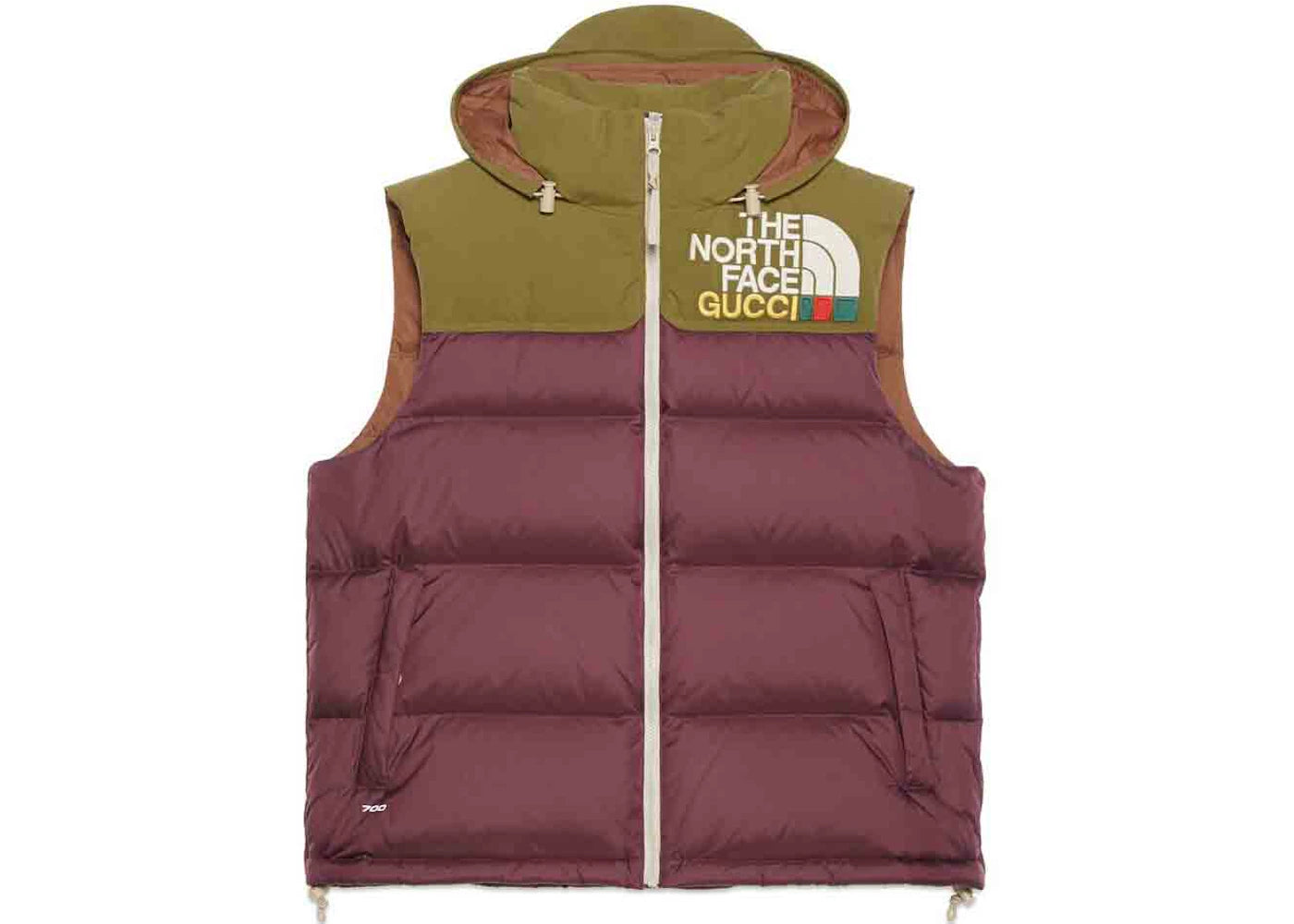 Gucci x The North Face Padded Vest Bordeaux/Green