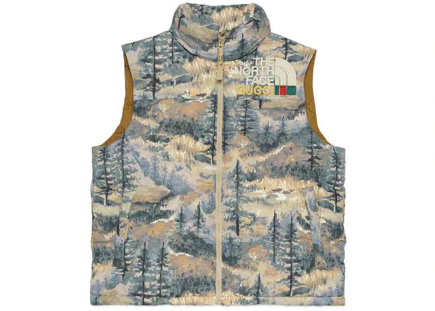Gucci x The North Face Padded Vest Forest Print