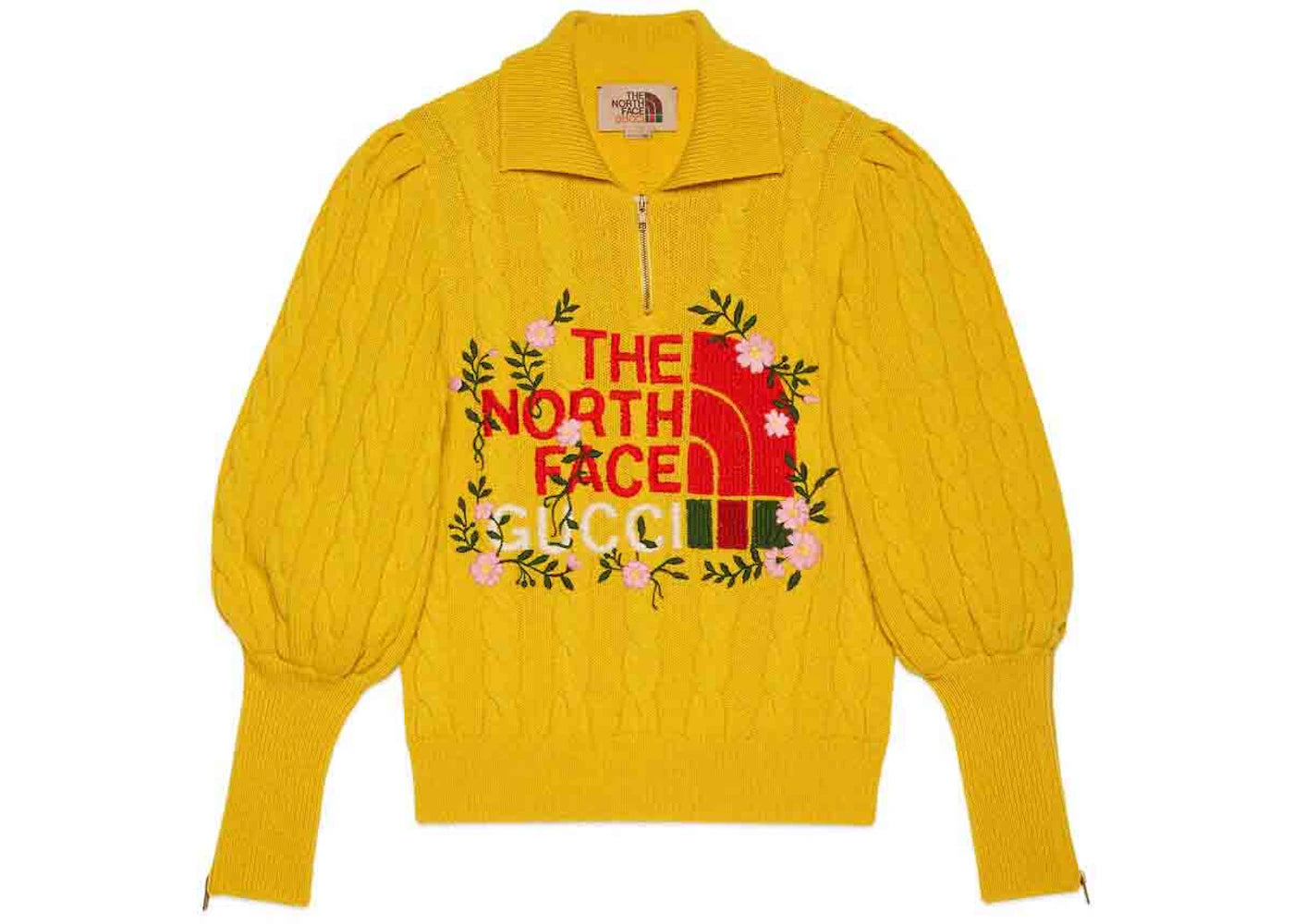 Gucci x The North Face Polo Sweater Yellow