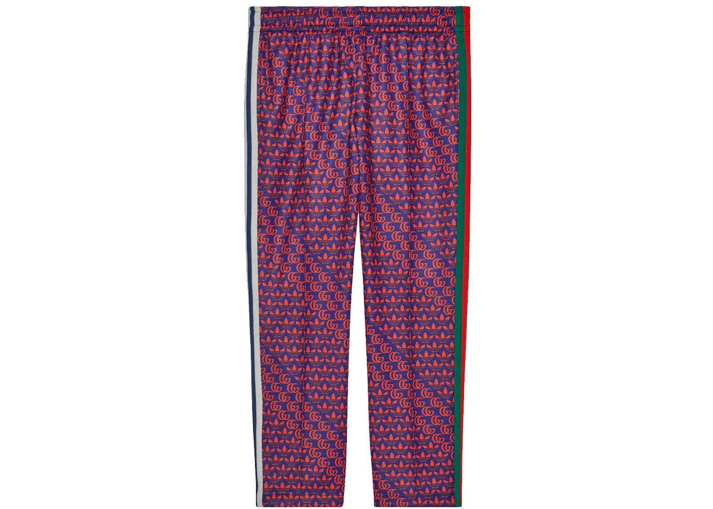 Gucci x adidas Double G and Trefoil Print Sweatpants Blue/Red