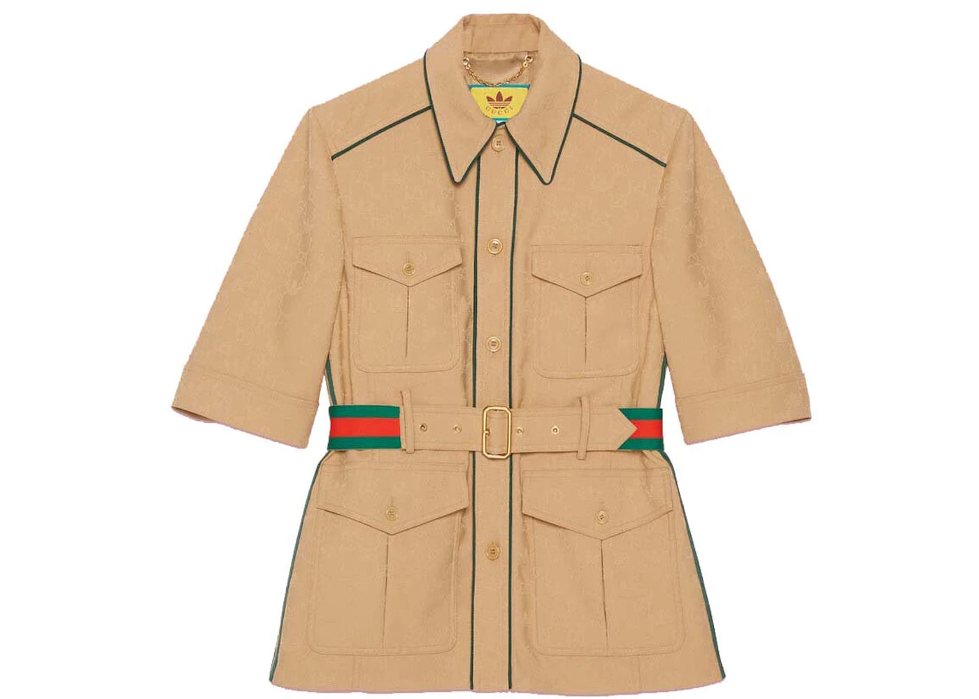 Gucci x adidas GG Trefoil Jacquard Jacket Beige