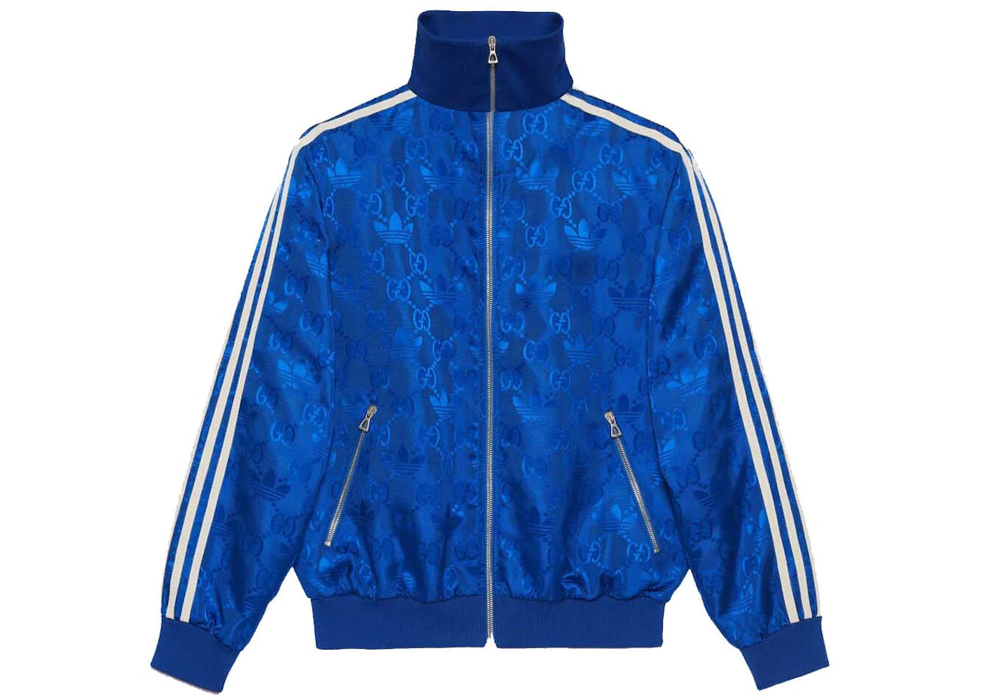 Gucci x adidas GG Trefoil Jacquard Jacket Cobalt Blue