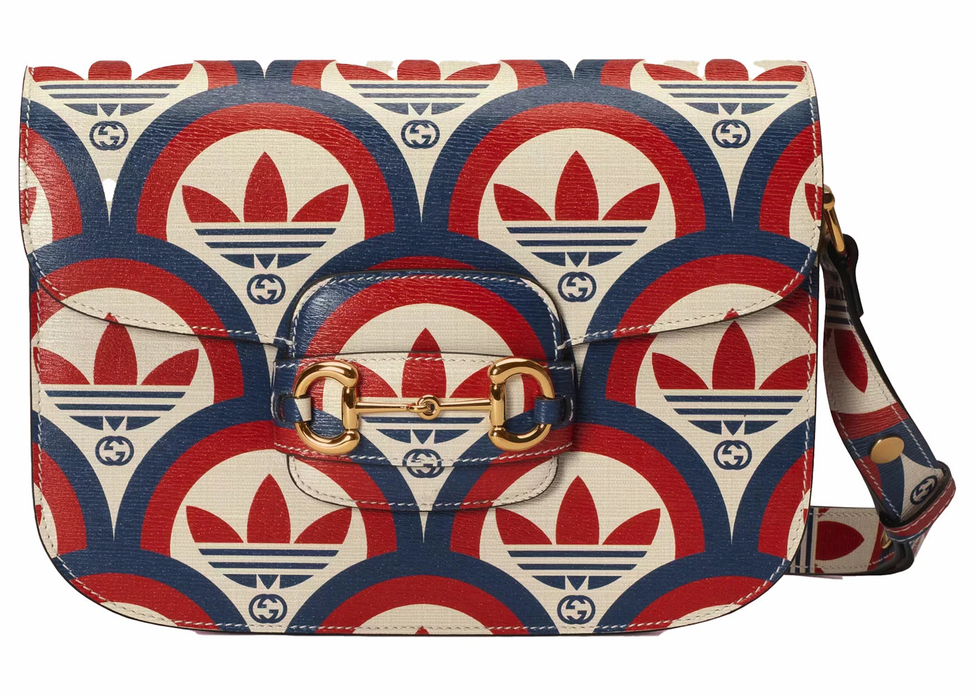 Gucci x adidas Horsebit 1955 Shoulder Bag Blue/Red