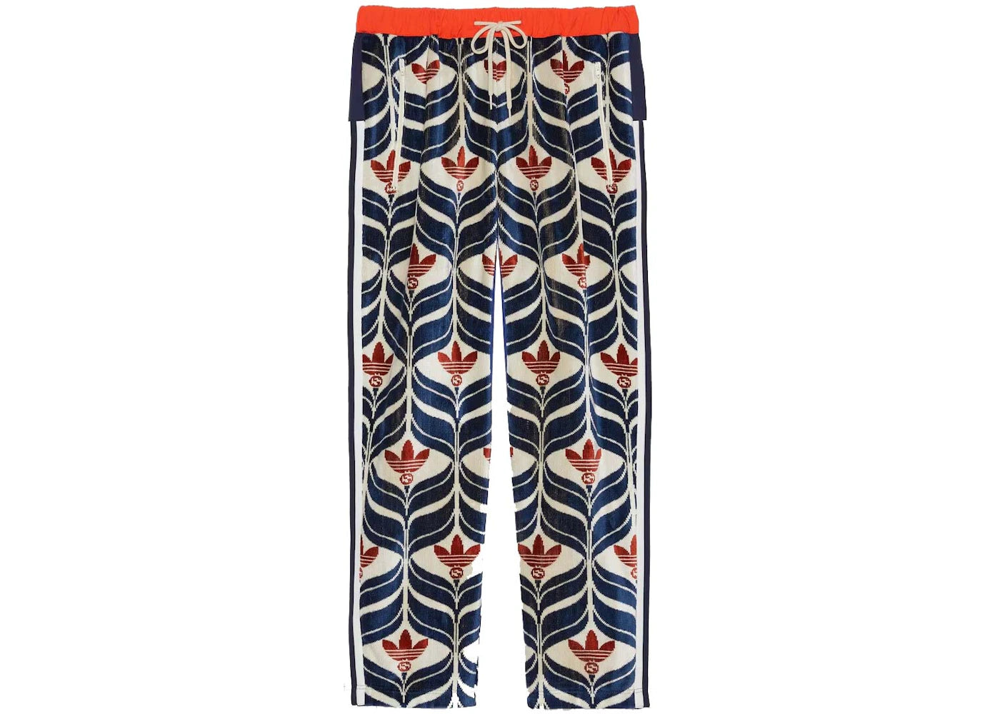 Gucci x adidas Interlocking G And Trefoil Pant Ivory/Blue/Red