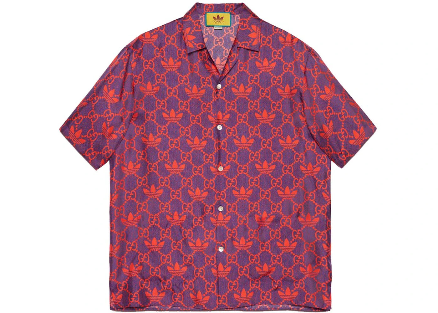Gucci x adidas Macro GG Bowling Shirt Purple/Red