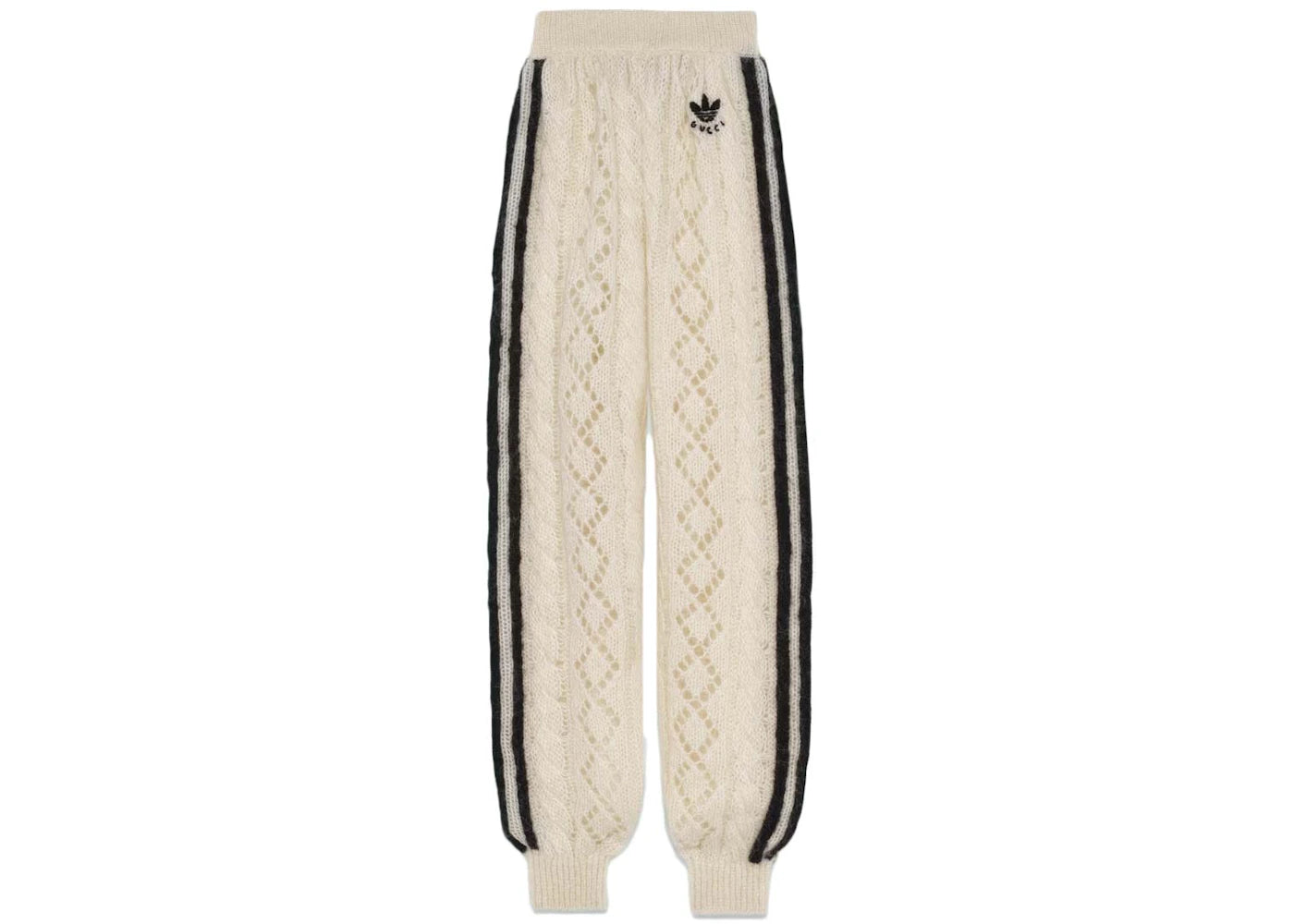 Gucci x adidas Mohair Knit Jogging Pant Ivory