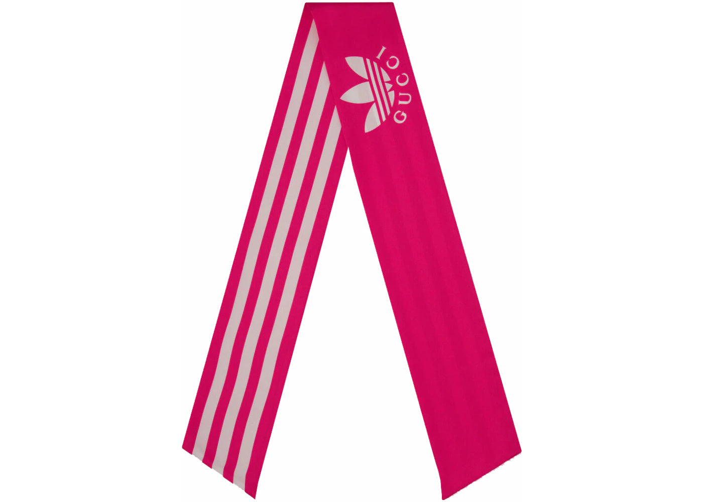 Gucci x adidas Striped Silk Neck Bow Pink/Ivory