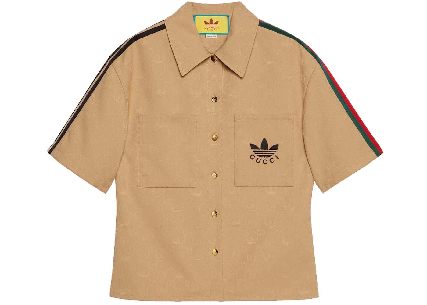Gucci x adidas Trefoil Jacquard Shirt Beige