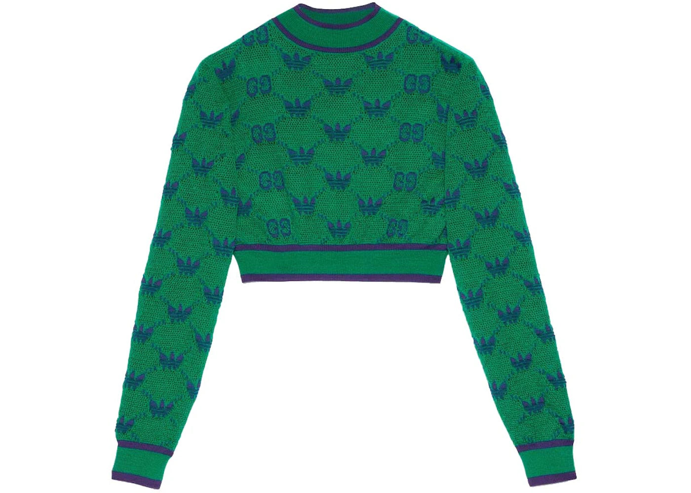 Gucci x adidas Wool Jacquard Sweater Green/Blue