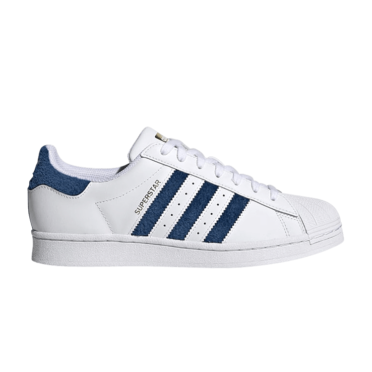 adidas Superstar Chenille Stripes Cloud White Blue