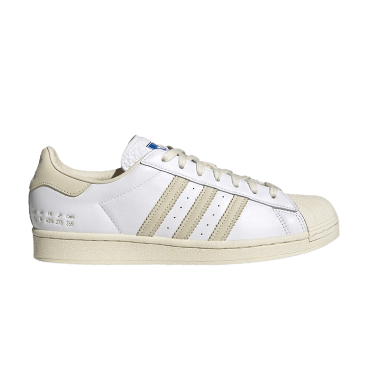 adidas Superstar Cream White Size Tag