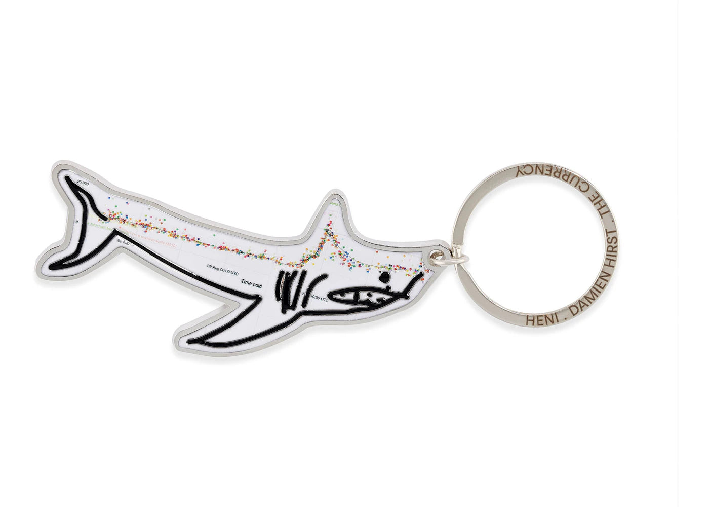 HENI Damien Hirst The Currency Shark Keychain White