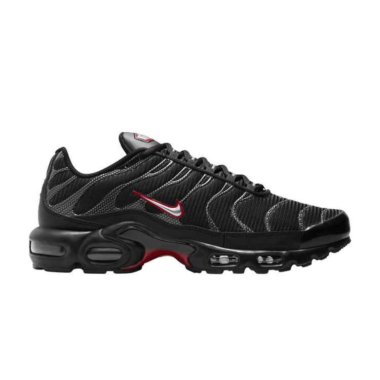 Nike Air Max Plus Black University Red Metallic Silver