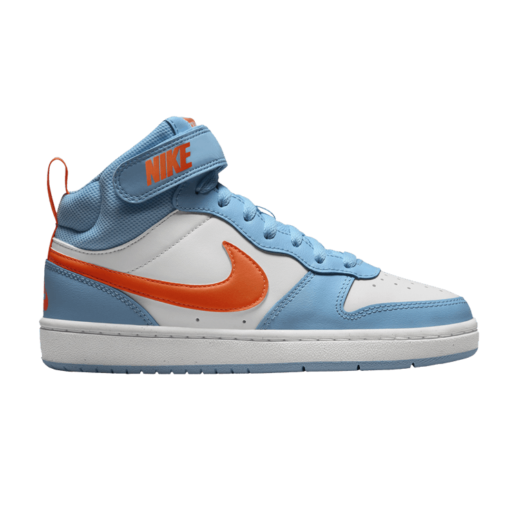 Nike Court Borough Mid 2 Aquarius Blue White Total Orange (GS)