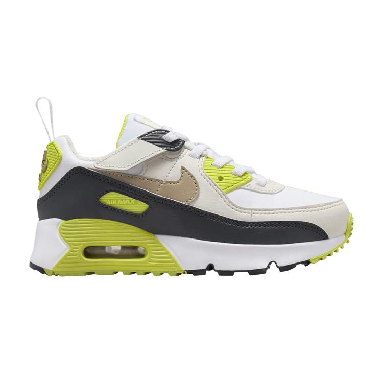 Nike Air Max 90 EasyOn White Cyber Dark Smoke Grey Khaki (PS)