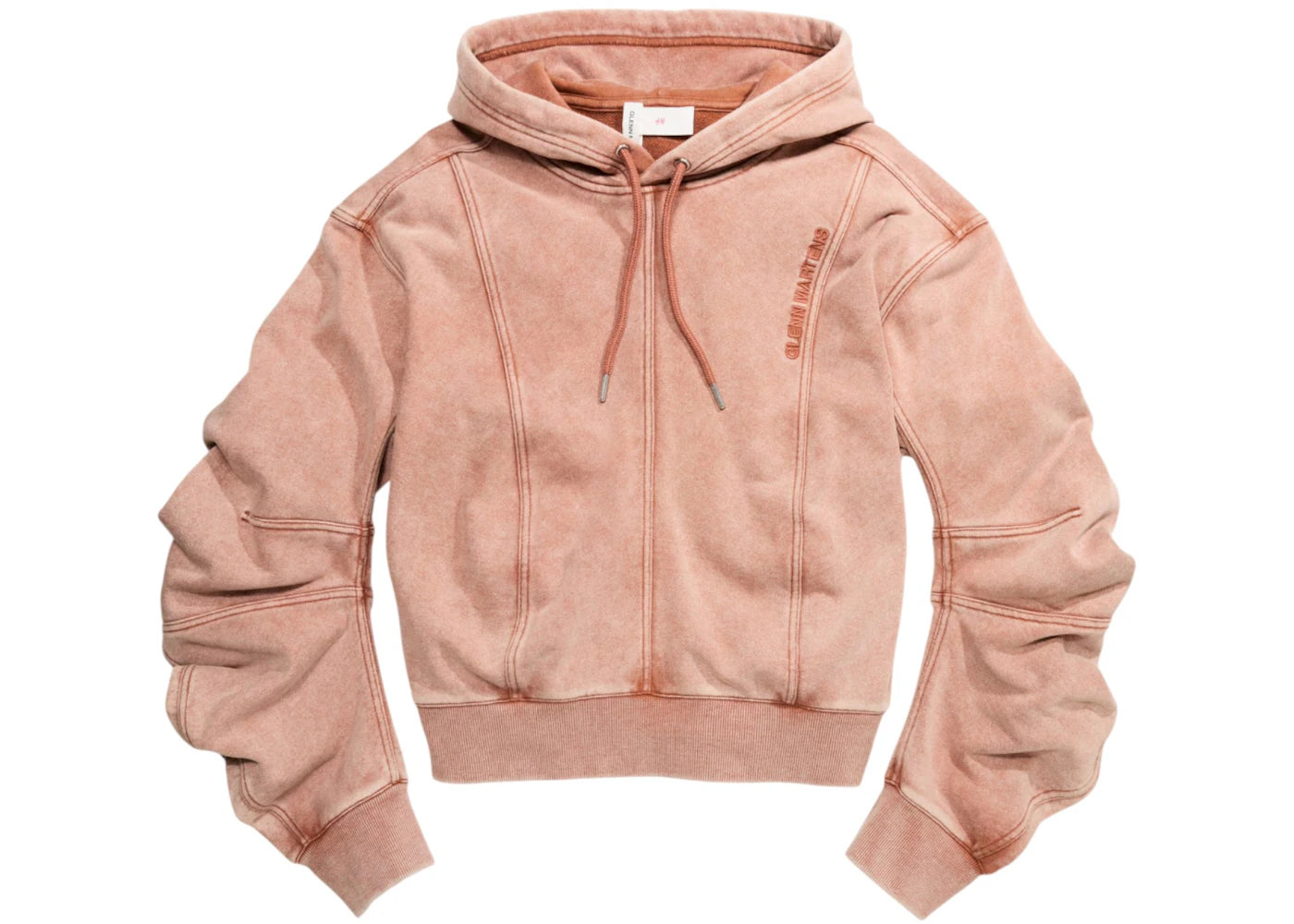 H&M x Glenn Martens Motif Hoodie Peach Pink