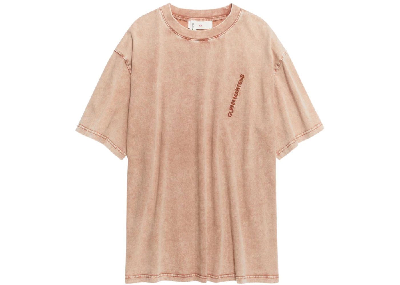 H&M x Glenn Martens Motif T-shirt Peach Pink