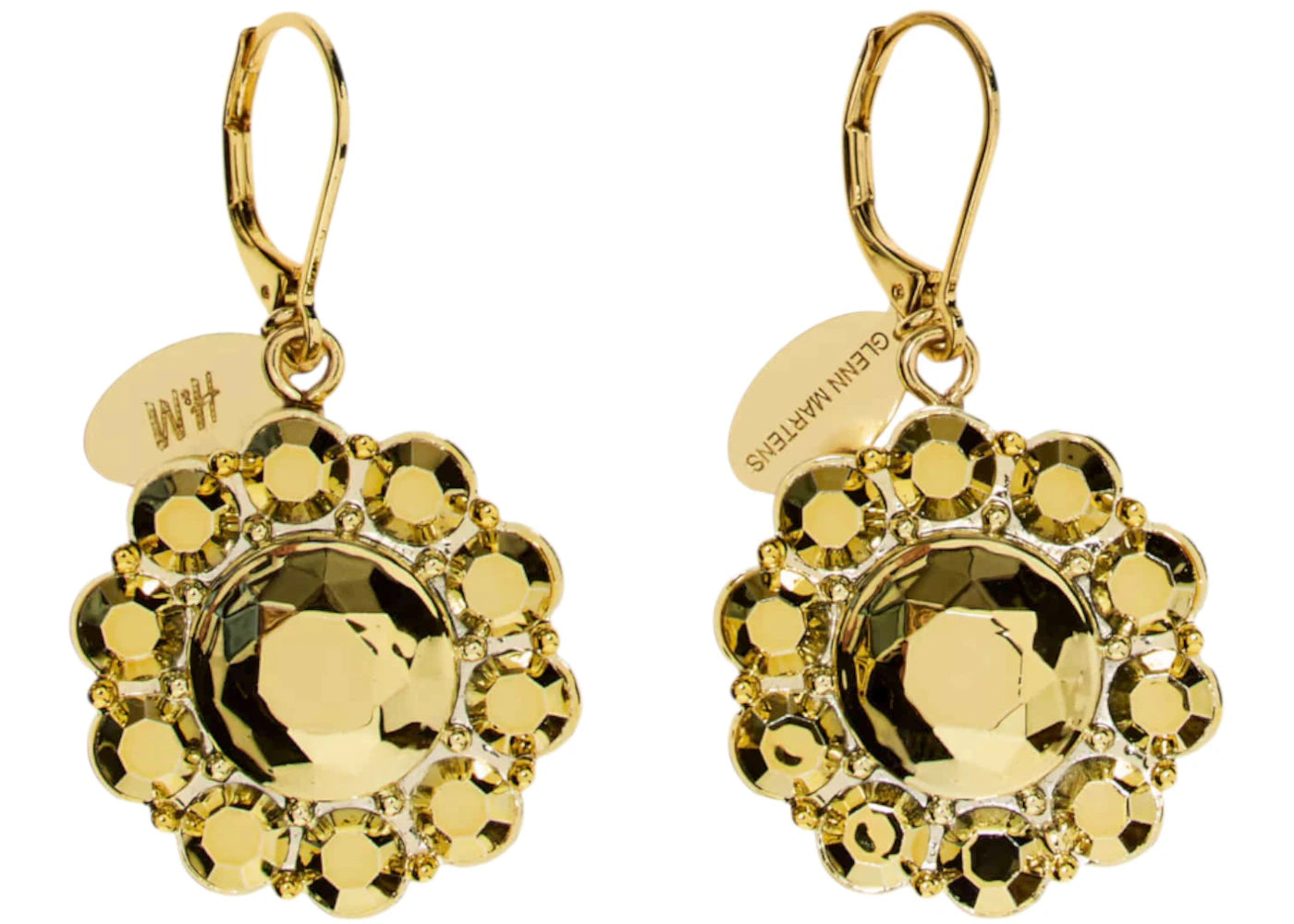 H&M x Glenn Martens Pendant Earrings Gold Colored