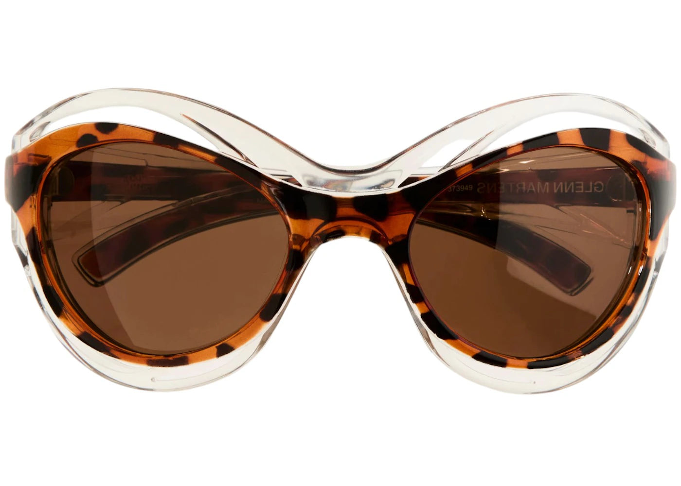 H&M x Glenn Martens Polarized Sunglasses Dark Brown