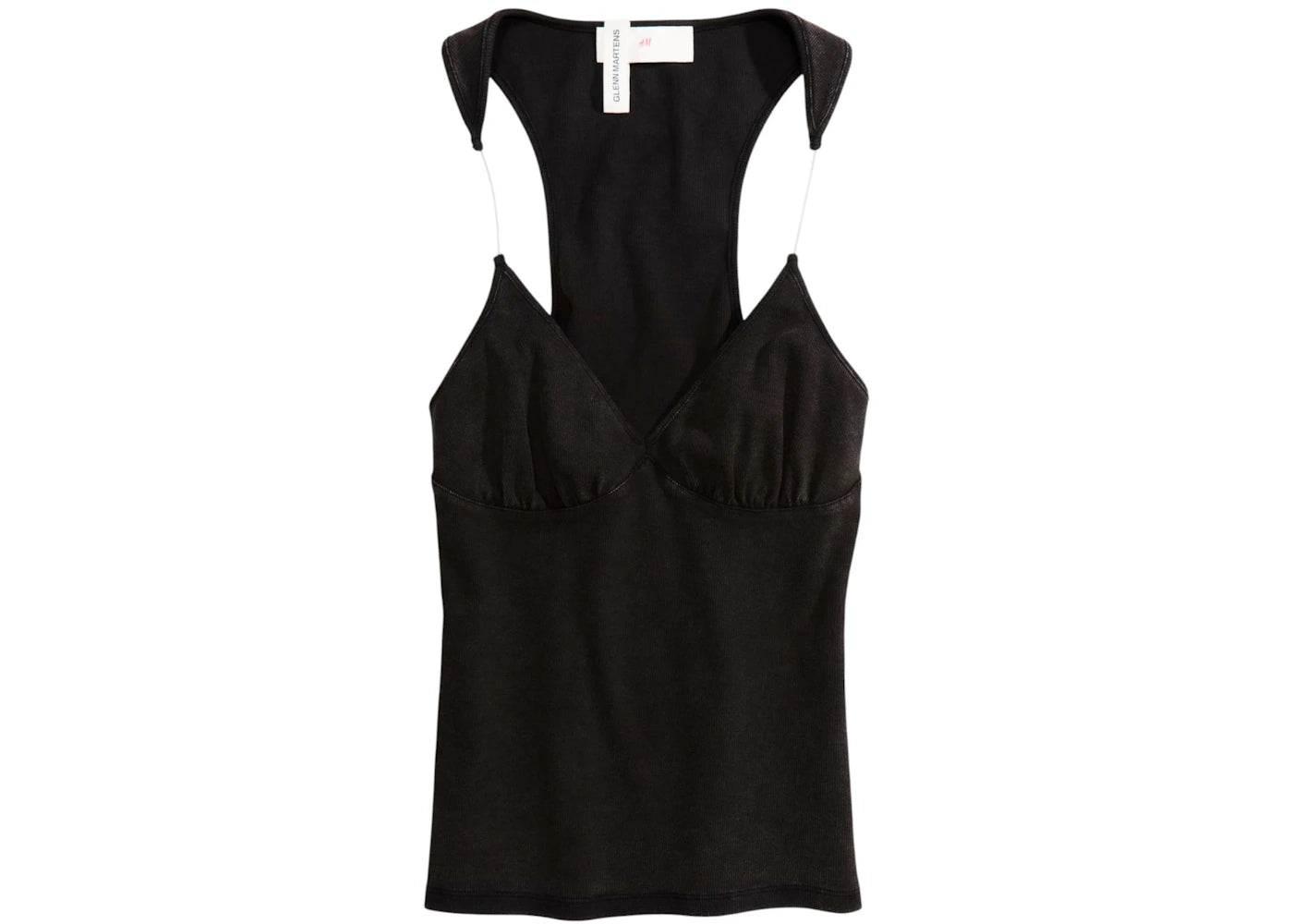H&M x Glenn Martens Ribbed Tank Top Black