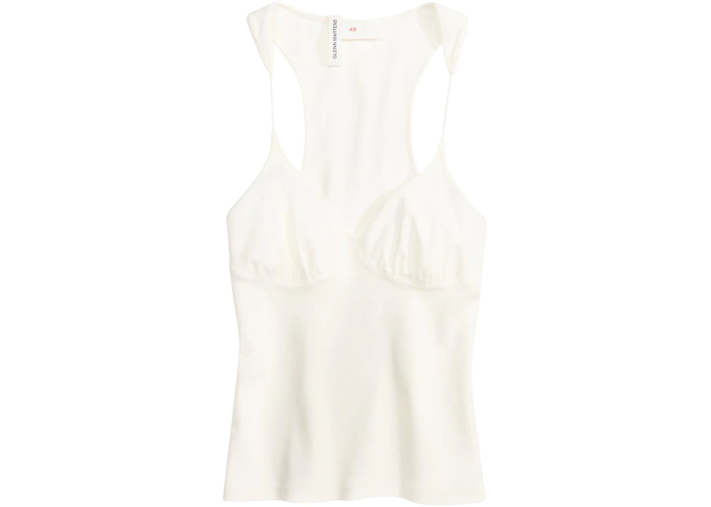 H&M x Glenn Martens Ribbed Tank Top White