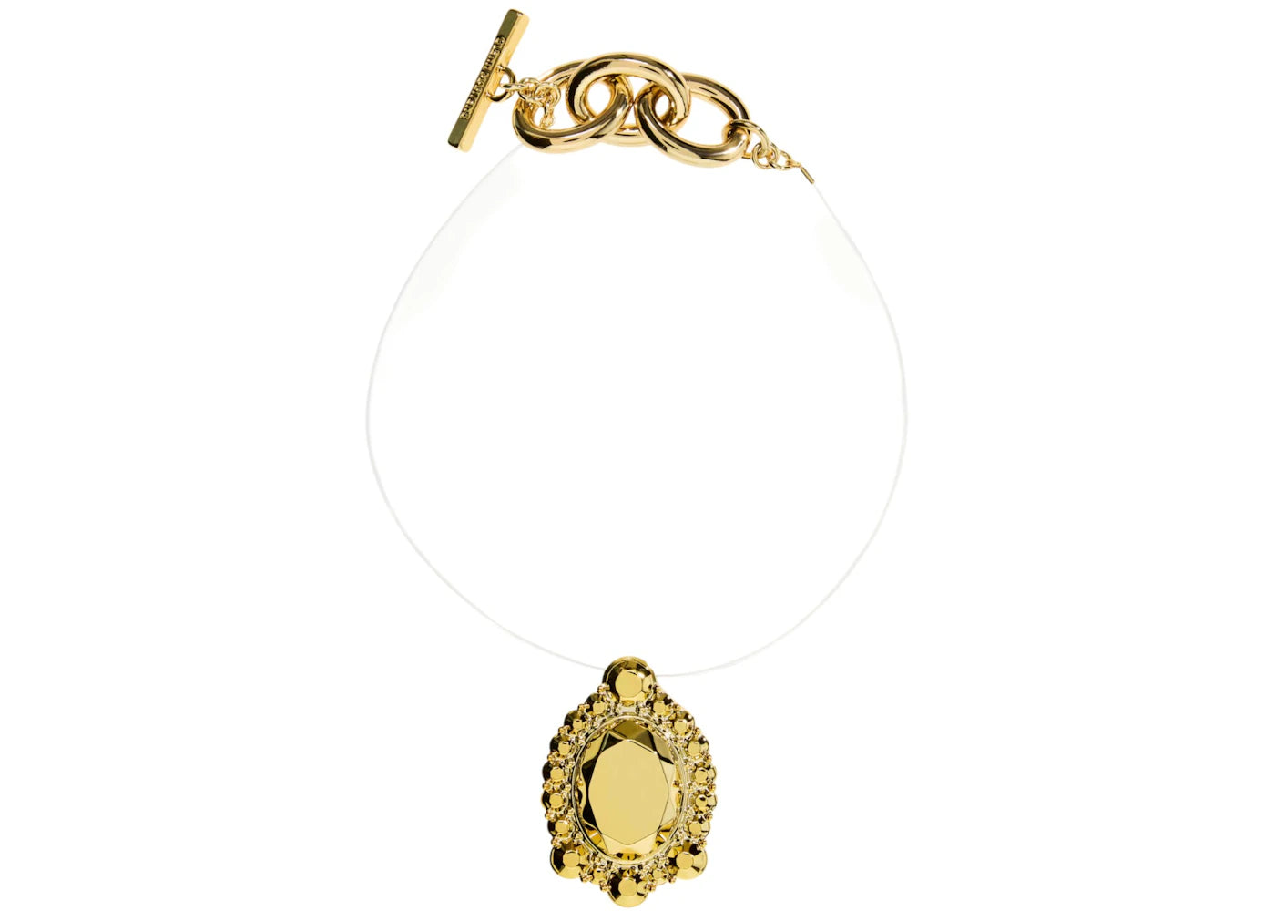 H&M x Glenn Martens Wire Pendant Necklace Gold Colored