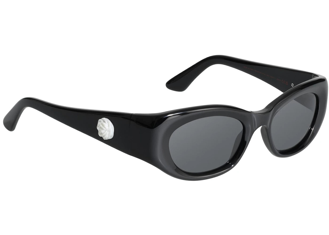 H&M x Magda Butrym Oval Sunglasses with Rose Motif Black
