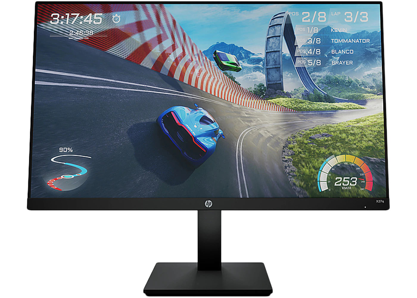HP 27 Inch IPS Quad HD AMD Gaming Monitor X27q Black