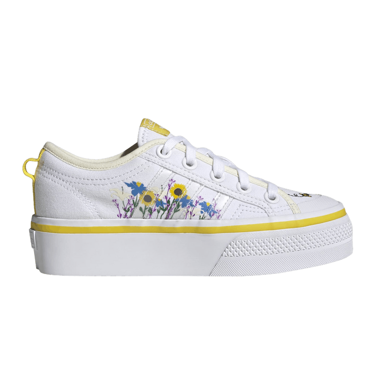 adidas Nizza Platform Cloud White Yellow Off White (GS)