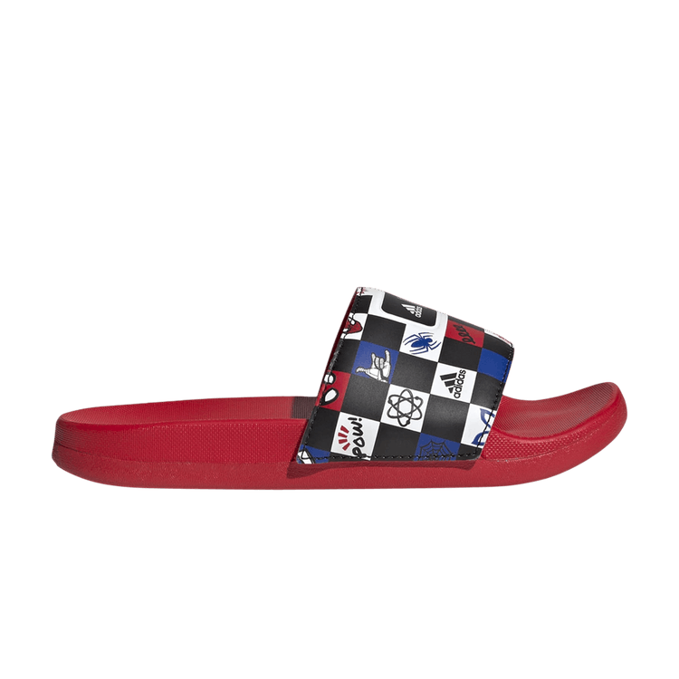 adidas Adilette Comfort Slides Disney Spider-Man Core Black Cloud White Better Scarlet (GS)