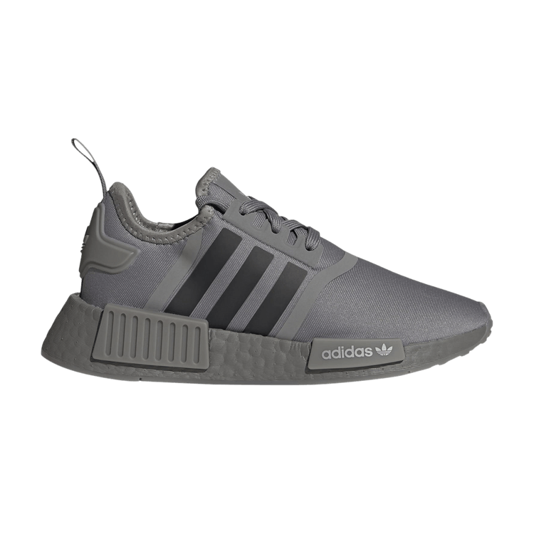 adidas NMD R1 Grey Core Black Silver Metallic (GS)