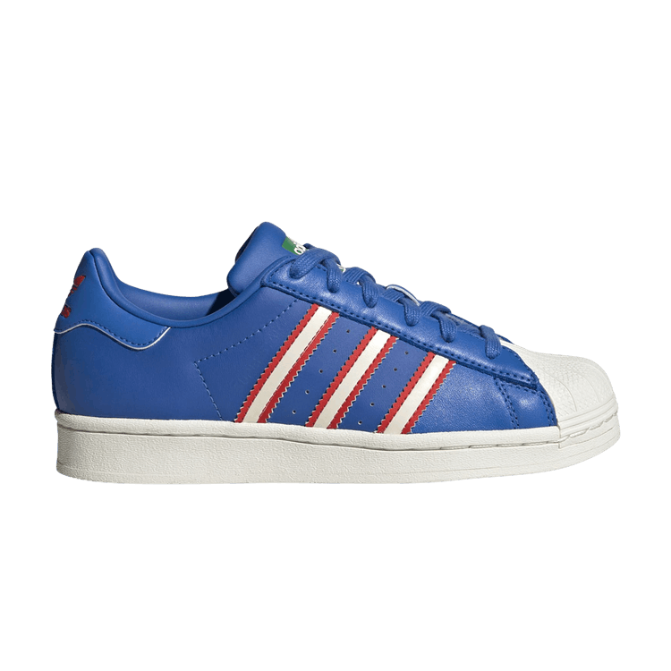 adidas Superstar Bright Royal Off White Red (GS)