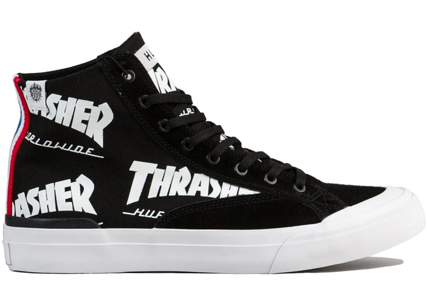 HUF Classic Thrasher Black White