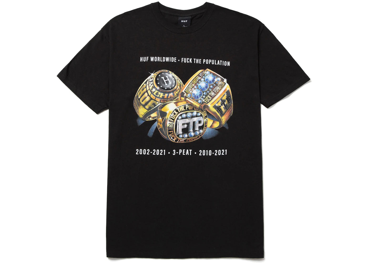 HUF x FTP 3 Peat T-shirt Black